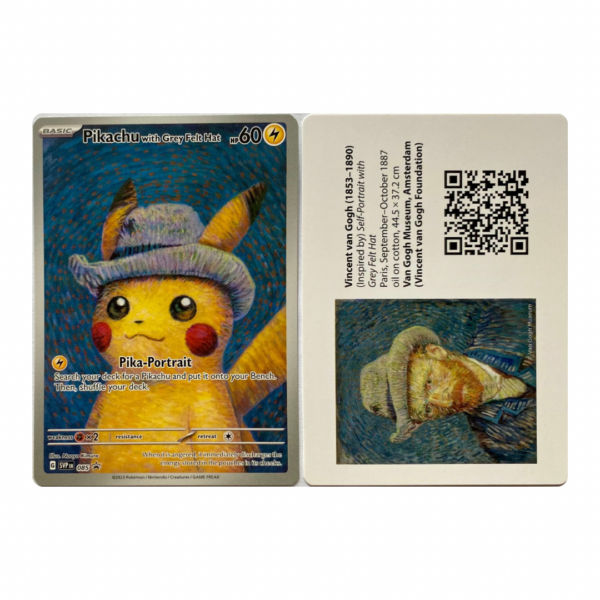 Pikachu With Grey Felt Hat #085 BSP (With Van Gogh Museum Promo)