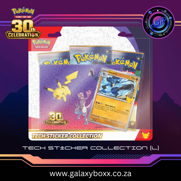 Pokemon: 30th Celebration Tech Sticker Collection (Lucario)