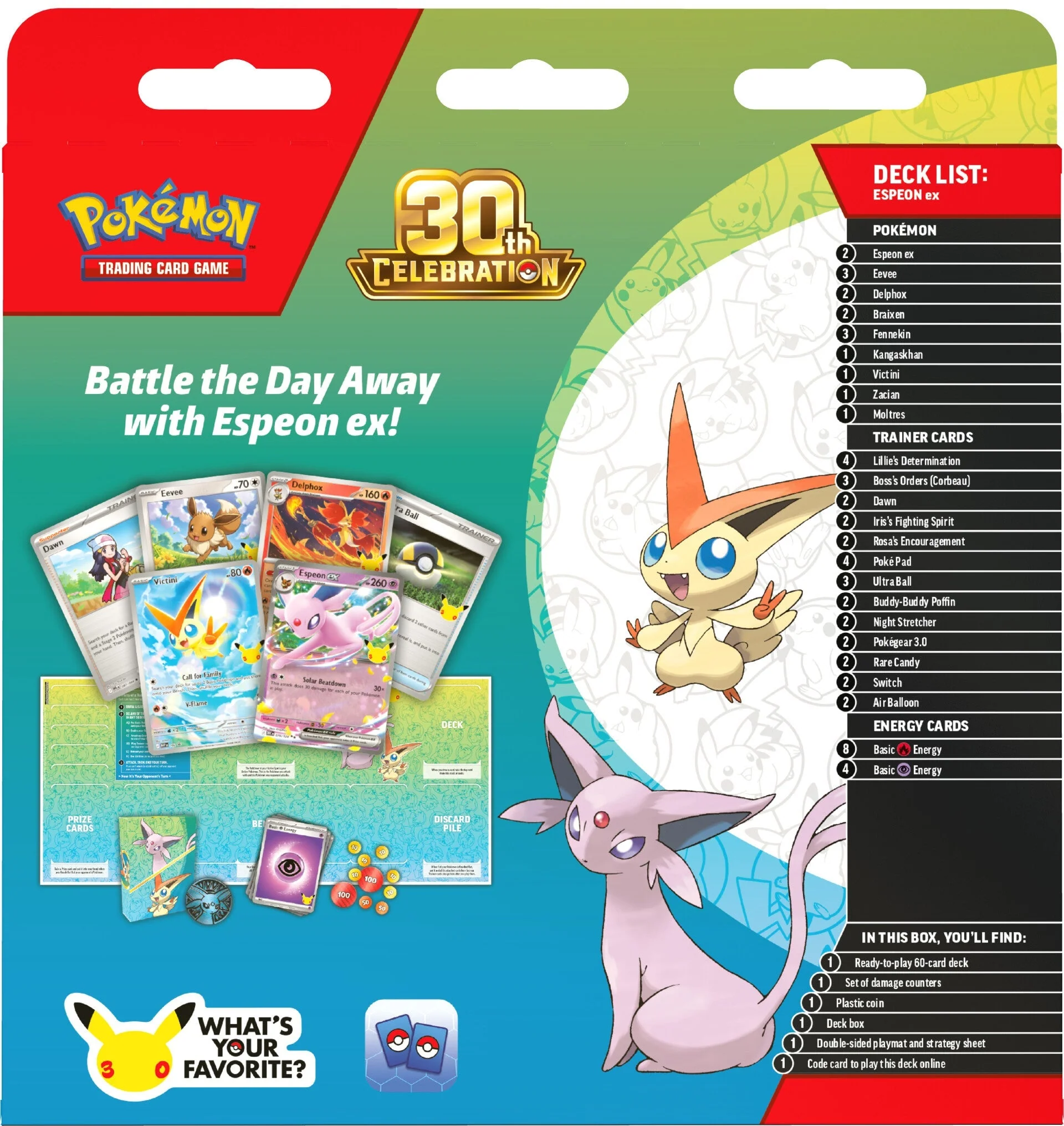 Pokemon: 30th Celebration Battle Deck - Espeon ex - Image 2